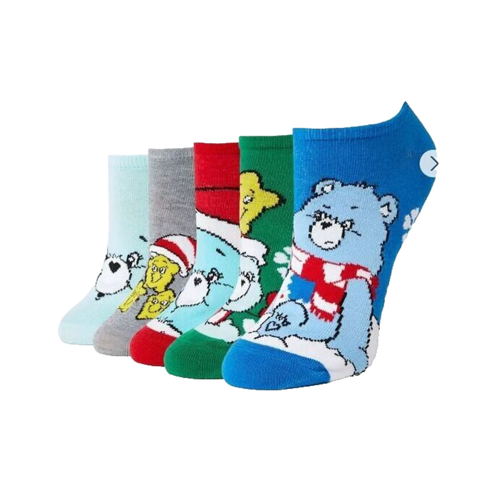 Forever 21 Christmas Care Bears Ankle Socks 5 pack Set Xmas Holiday One Size